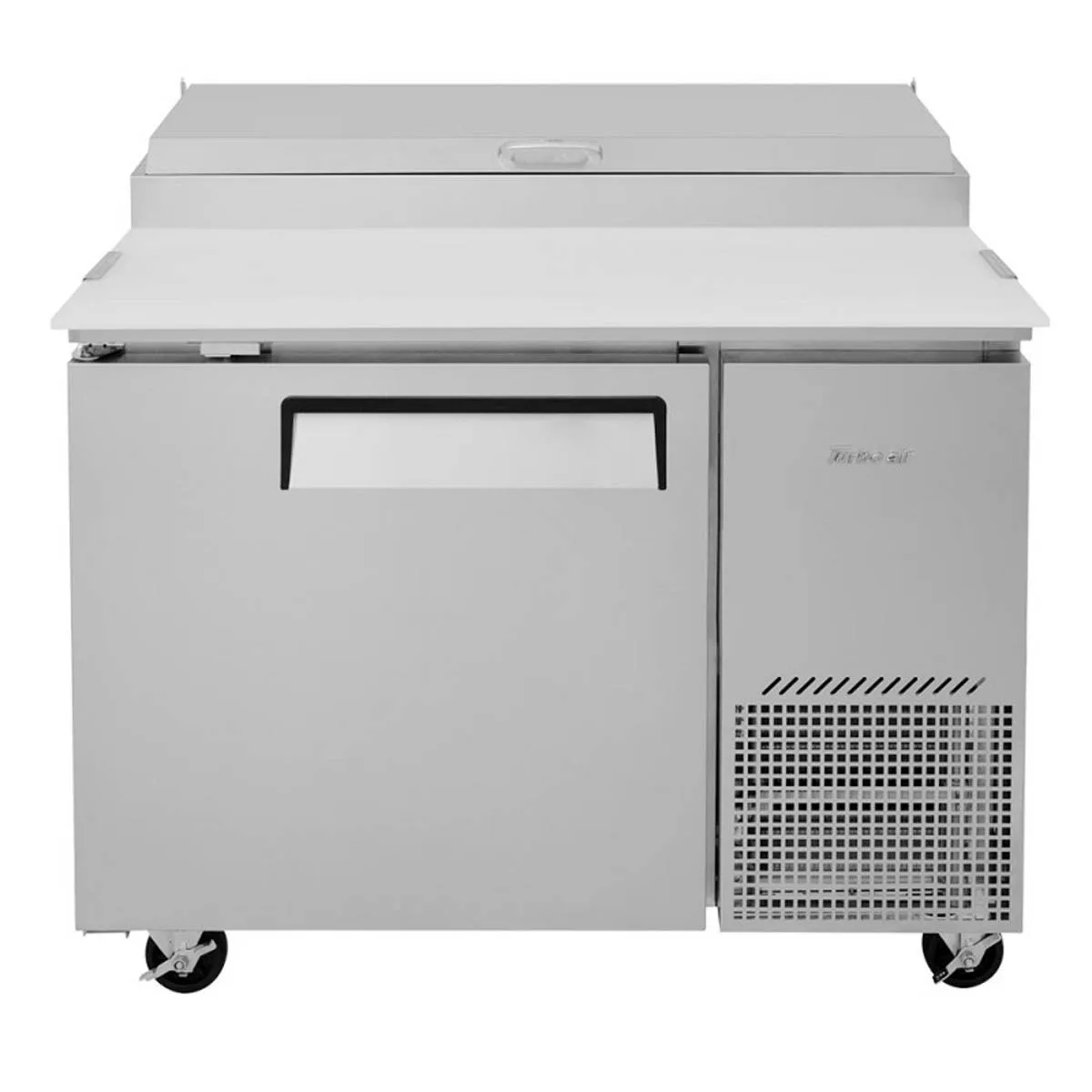 Turbo Air TPR-44SD-N 44″ 1 Door Refrigerated Pizza Prep Table, 6 Condiment Pan, 14 cu. ft. 6