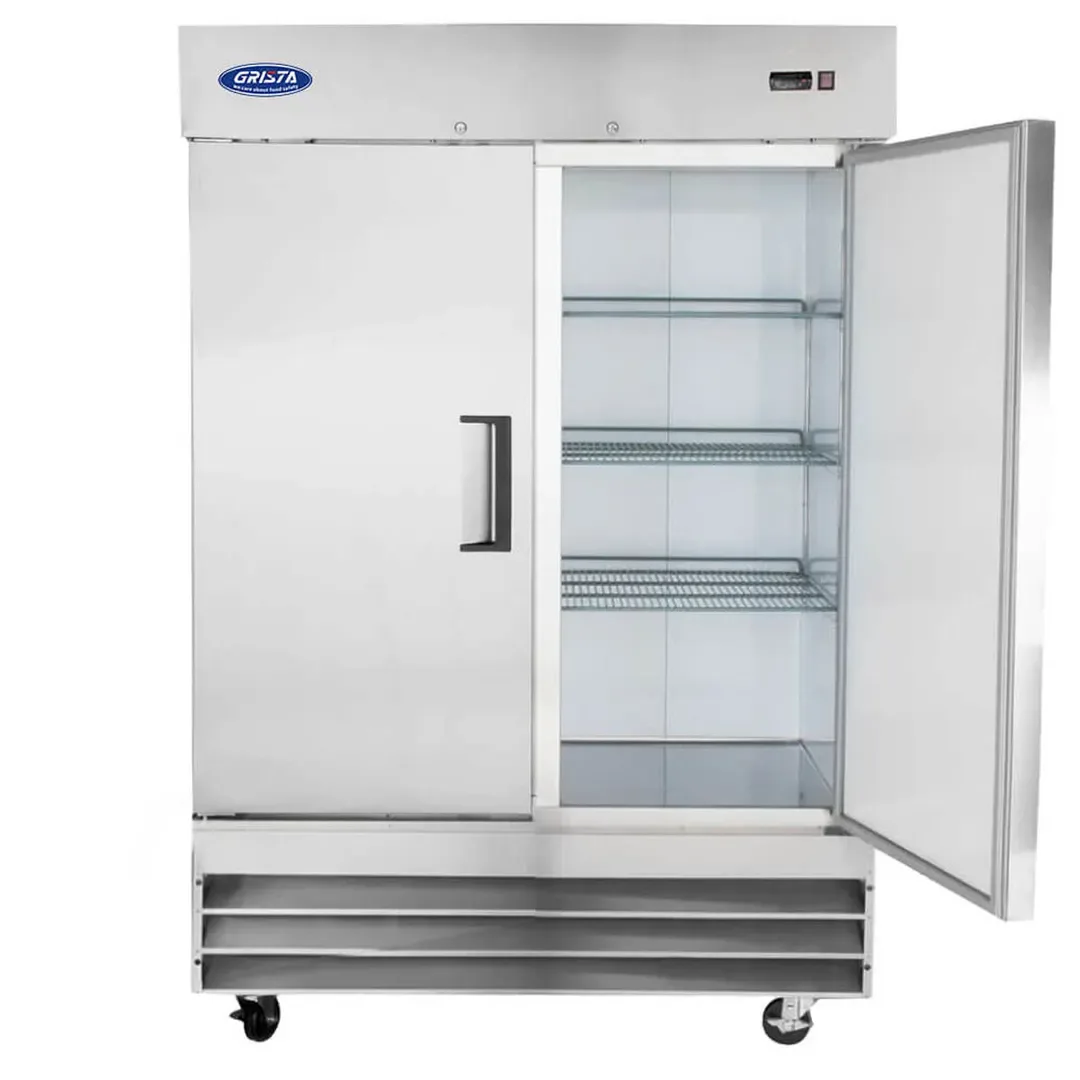 Adcraft GRRF-2D 54″ Two Section Reach-In Refrigerator w/ 2 Solid Doors, Bottom Mount, 48 cu. ft., 115 V. 3