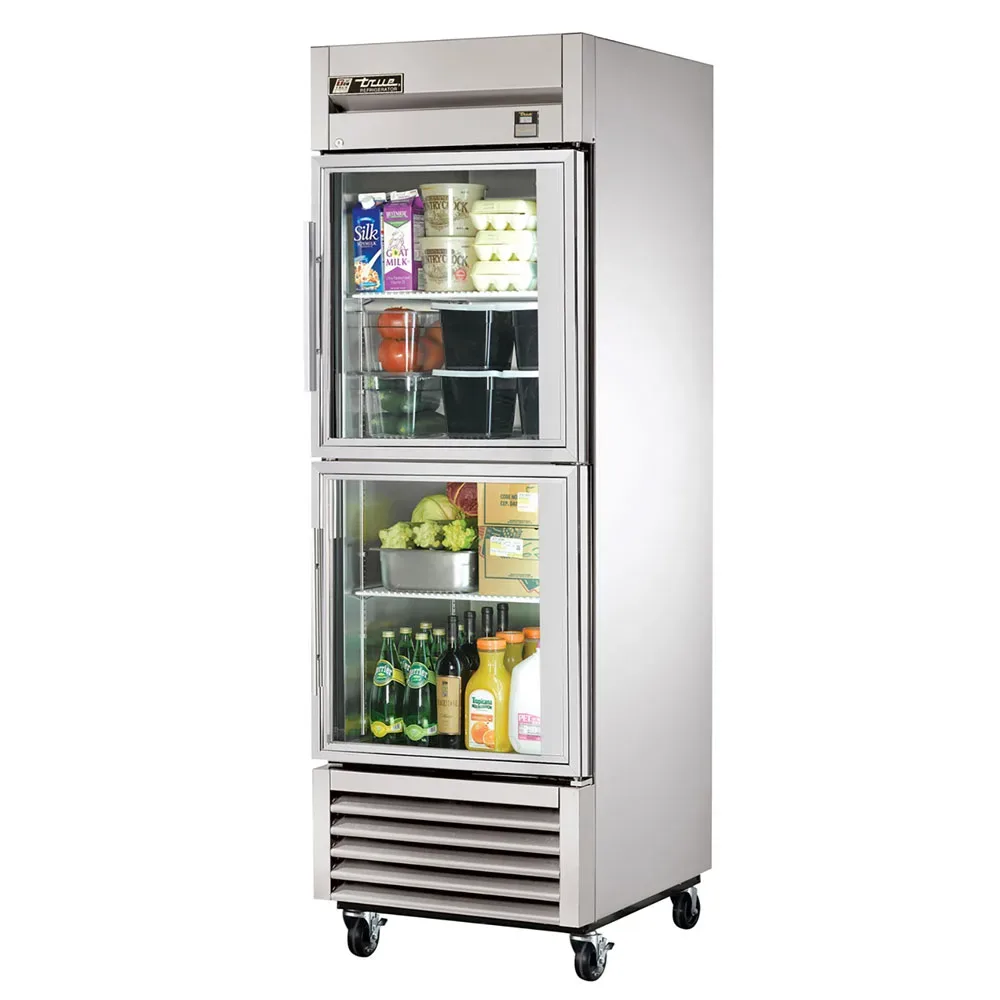 True TS-23G-2-HC~FGD01 27″ One Section Reach In Refrigerator, (2) Right Hinge Glass Doors, 115v