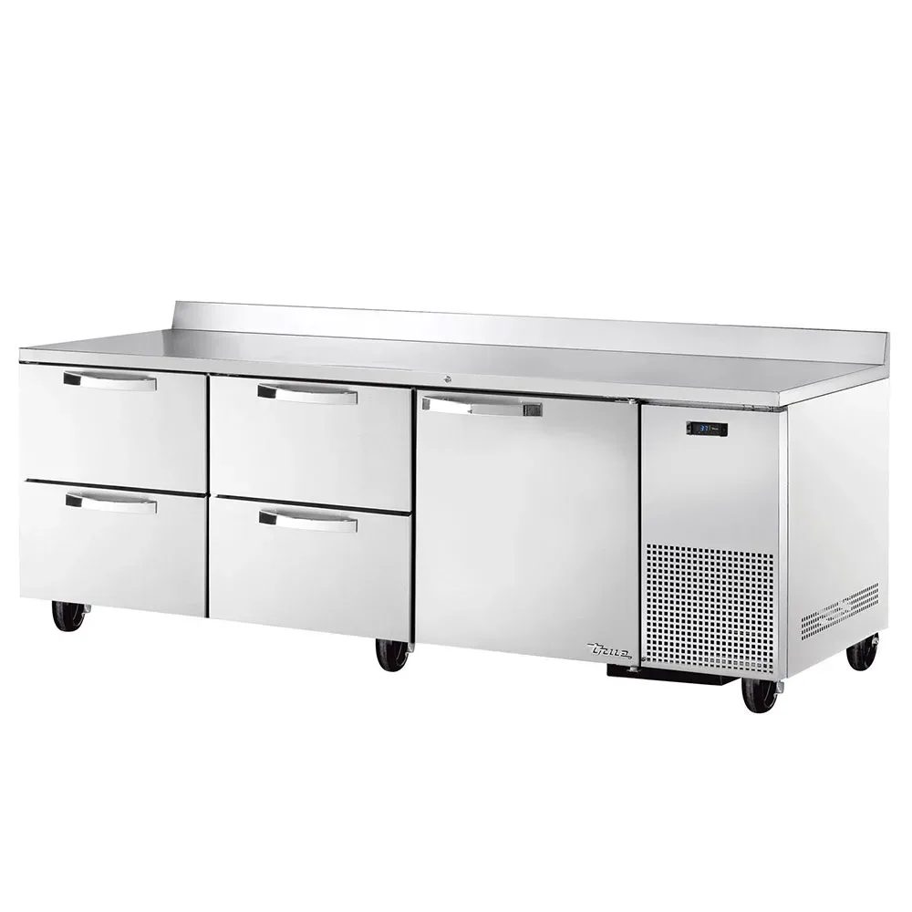 True TWT-93D-4-HC~SPEC3 93″ Worktop Refrigerator w/ (3) Sections, (1) Door & (4) Drawers, 115v