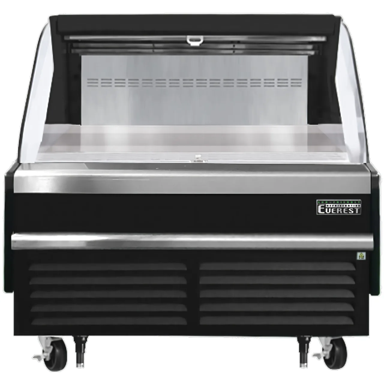 Everest EOMH-36-B-35-S 37″ Horizontal Open Air Merchandiser in Black, Deck Only, Open Curved, 5.6 cu. ft.