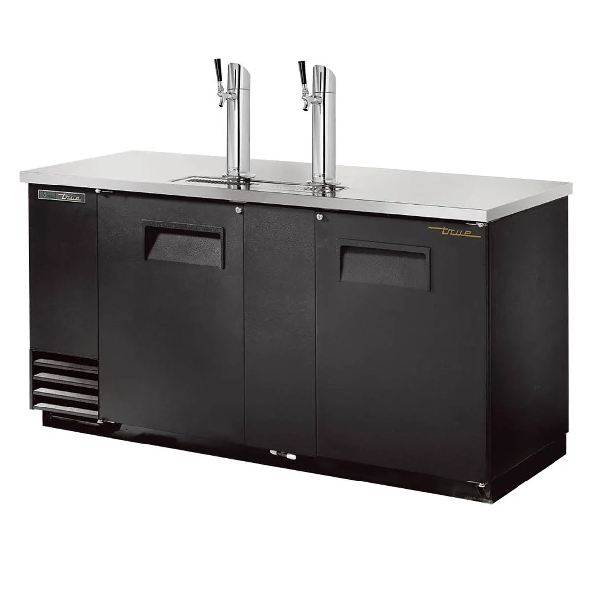 True TDD-3-HC 69″ Solid Swing Door Direct Draw Beer Dispenser with 2 Taps & 3 Keg Capacity