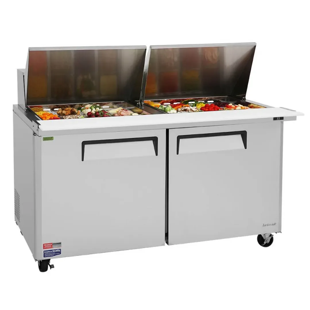 Turbo Air MST-60-24-N 60″ Mega Top Sandwich/Salad Prep Table w/ 2 Doors, 24 Pans