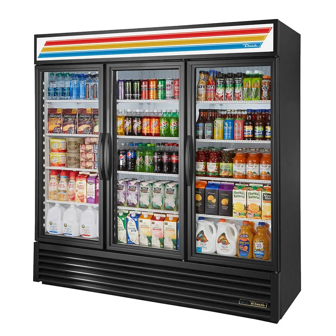 True GDM-72-HC~TSL01 78″ 3-Section Glass Swing Door Refrigerated Merchandiser