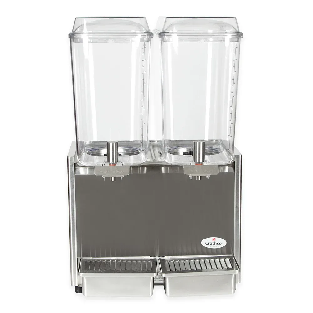 Crathco D25-3 Refrigerated Drink Dispenser w/ (2) 5 gal Bowls, Pre Mix, 115v 5