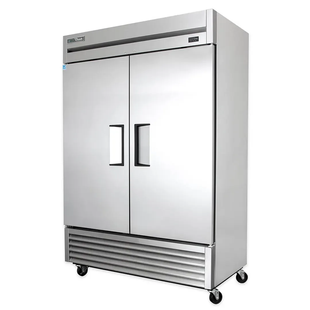 True T-49-HC 54″ Two Section Reach-In Refrigerator w/ 2 Solid Doors, Bottom Mount, Stainless Steel Front-Aluminum Sides 2