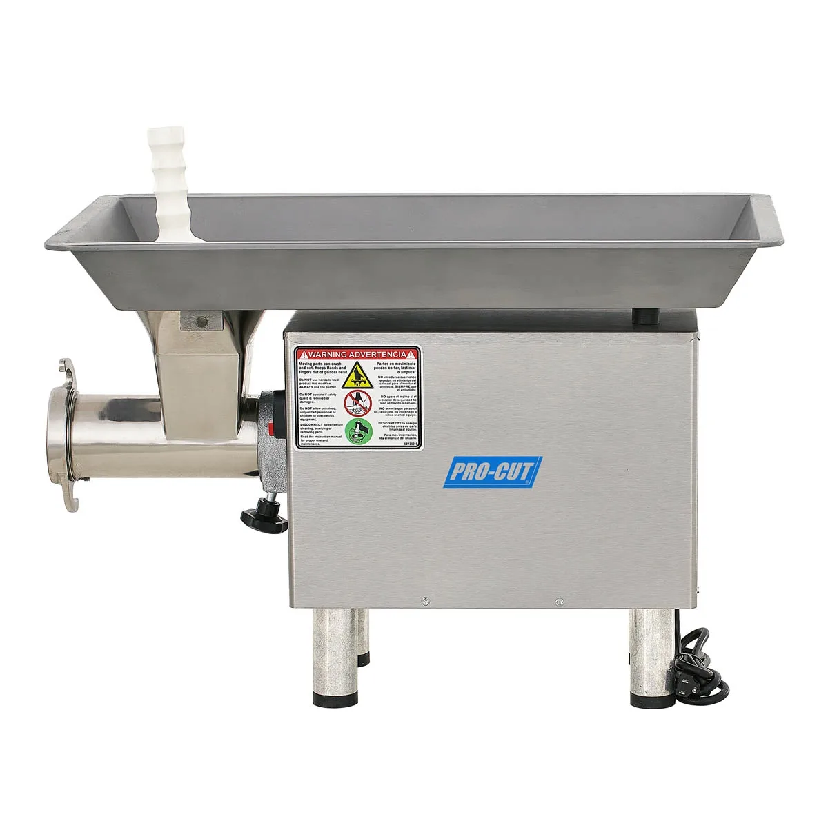 Pro-Cut KG-22W-SS Bench Model Electric Meat Grinder, #22 Hub, 110 Volt, 1 Hp 2