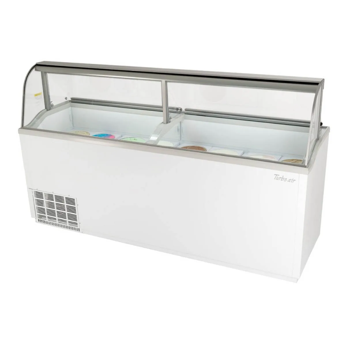 Turbo Air TIDC-91W-N 89″ Curved Glass Ice Cream Dipping Cabinet