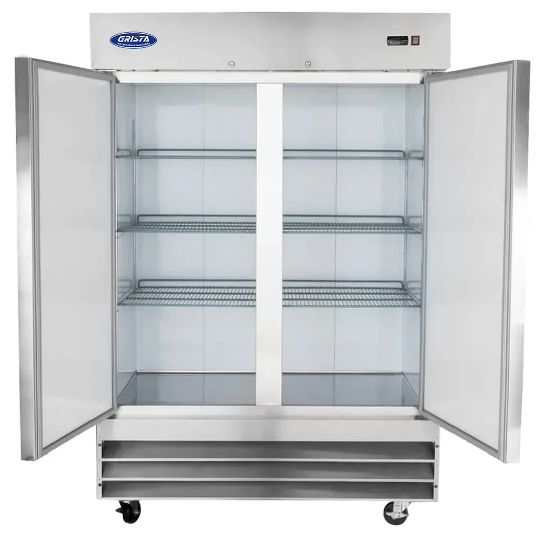 Adcraft GRRF-2D 54″ Two Section Reach-In Refrigerator w/ 2 Solid Doors, Bottom Mount, 48 cu. ft., 115 V. 2