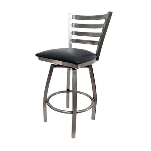 AAA Furniture Wholesale 316BS/CC/SW WS Swivel Bar Stool with Ladder Back and Upholstered Seat (Quick Ship)