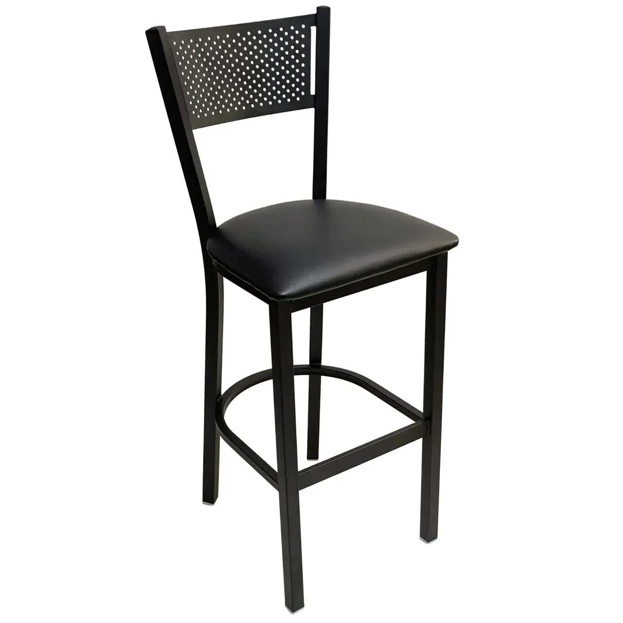 AAA Furniture Wholesale 317BS BVS-BLK Bar Stool with Upholstered Seat, Black (Quick Ship)
