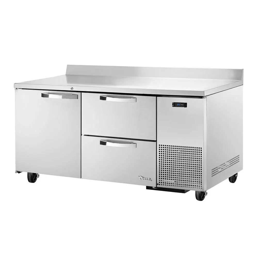 True TWT-67D-2-HC~SPEC3 67″ Worktop Refrigerator w/ (2) Sections, (1) Door & (2) Drawers, 115v