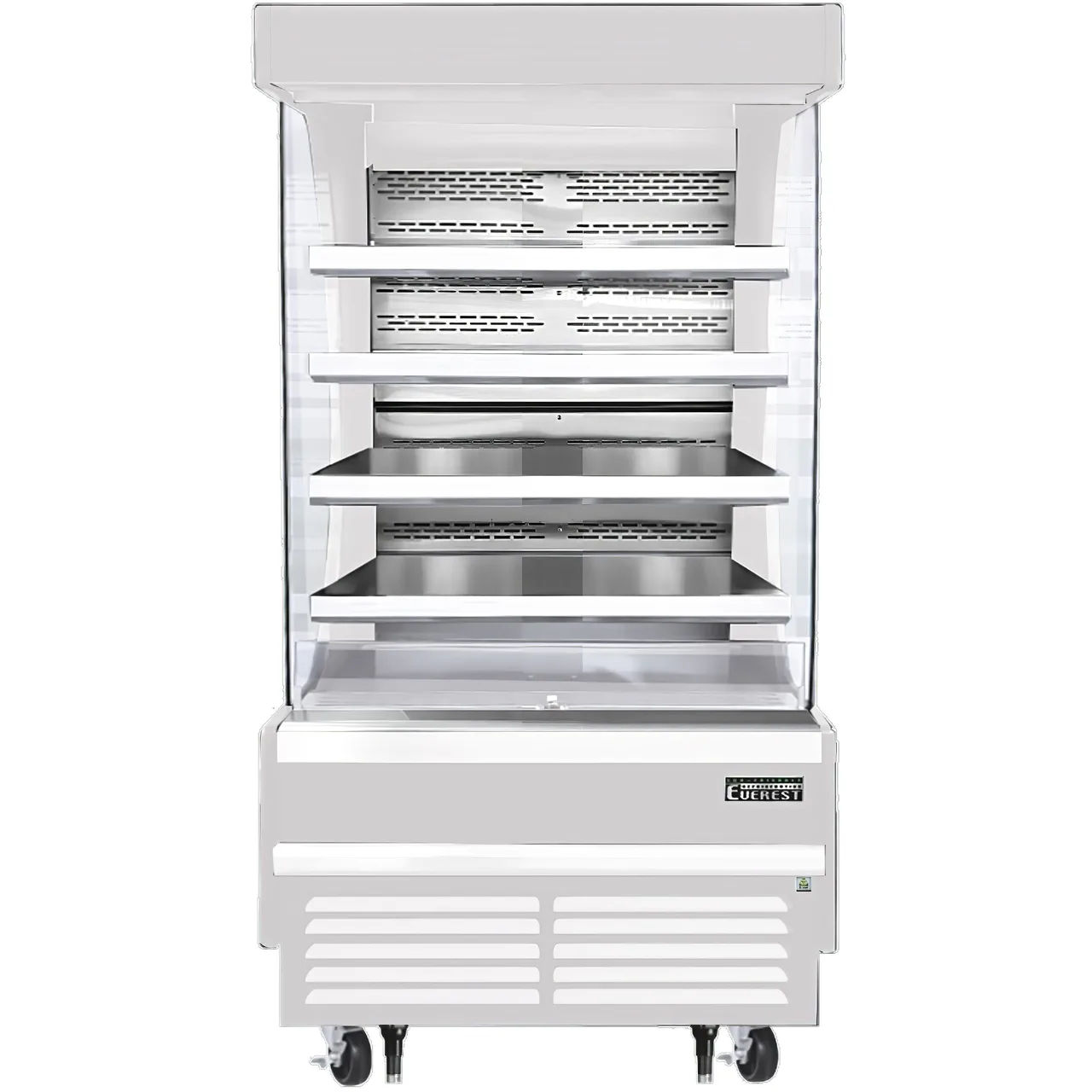 Everest EOMV-36-W-35-T 37″ Vertical Open Air Merchandiser in White, High Profile, 4 Shelves, 18.2 cu. ft.