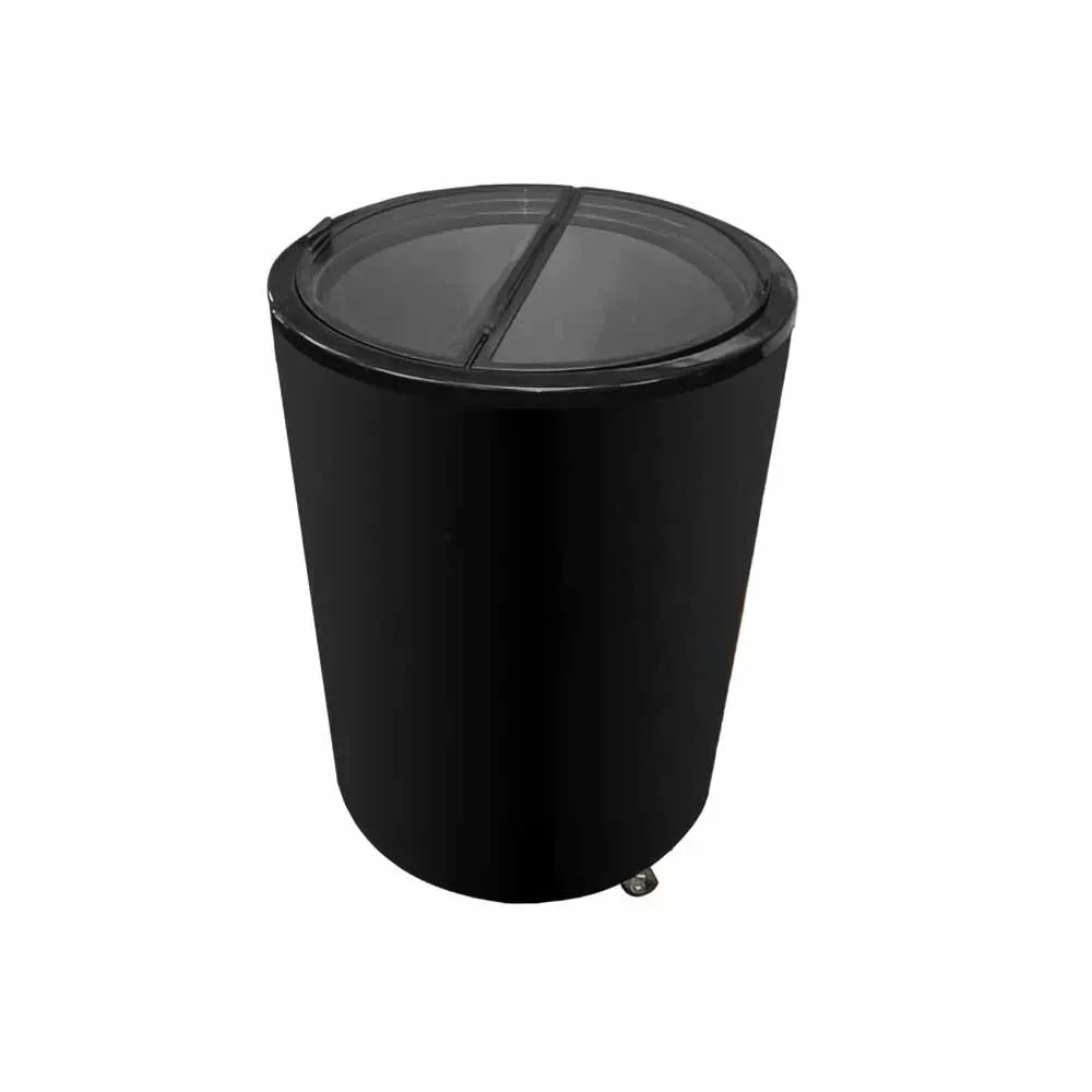 Excellence Industries 22 1/2″ Round Barrel Freezer w/ (4) Sections – Black, 115v