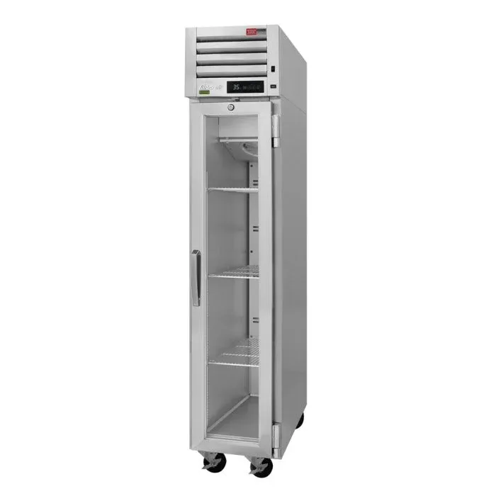 Turbo Air PRO-12R-G-N(-L) One Section Reach-In Refrigerator w/ Glass Door, Top Mount, Stainless Steel, 10 cu. ft.