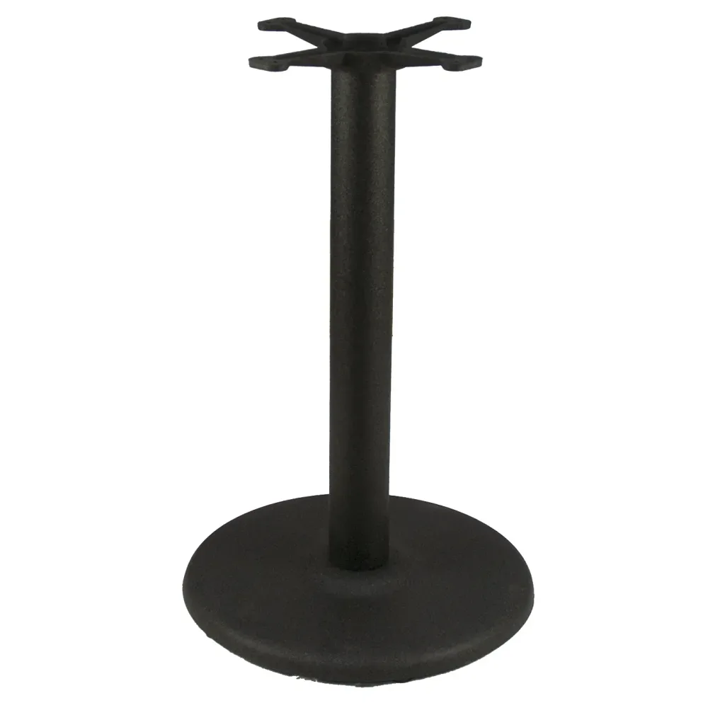 American Tables & Seating 3 Piece Dining Height Table Base Kit – 3″ Column, 18″ Round Base, Black
