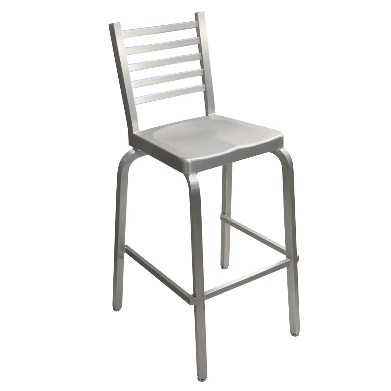 AAA Furniture Wholesale 805A-BS Aluminum Bar Stool with Ladder Back (Quick Ship)