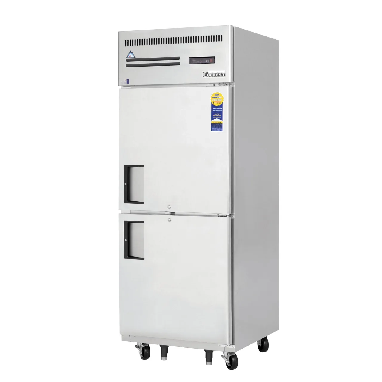 Everest ESFH2 29″ One Section Reach-In Freezer w/ 2 Half Solid Doors, Top Mount, 23 cu. ft.