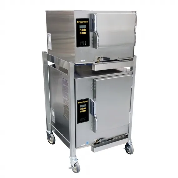 AccuTemp E3/E62083D150 DBL Electric Convection Steamer w/ 2 Compartments, Boilerless, Floor