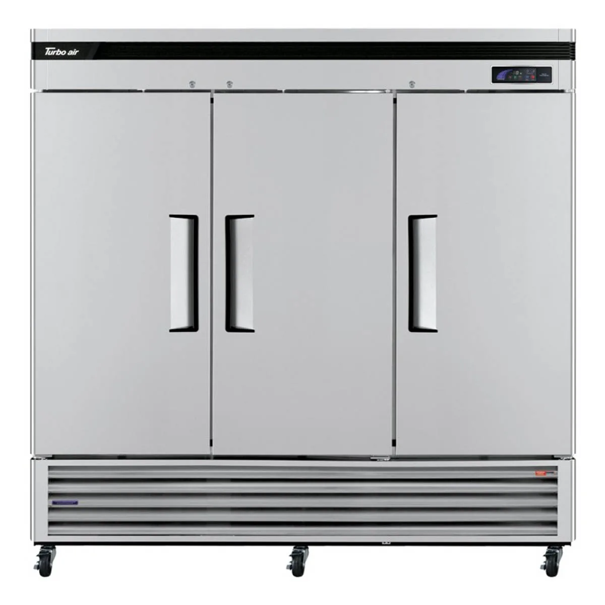 Turbo Air TSF-72SD-N 81″ Three Section Reach-In Freezer w/ 3 Solid Doors, Bottom Mount, 64 cu. ft.