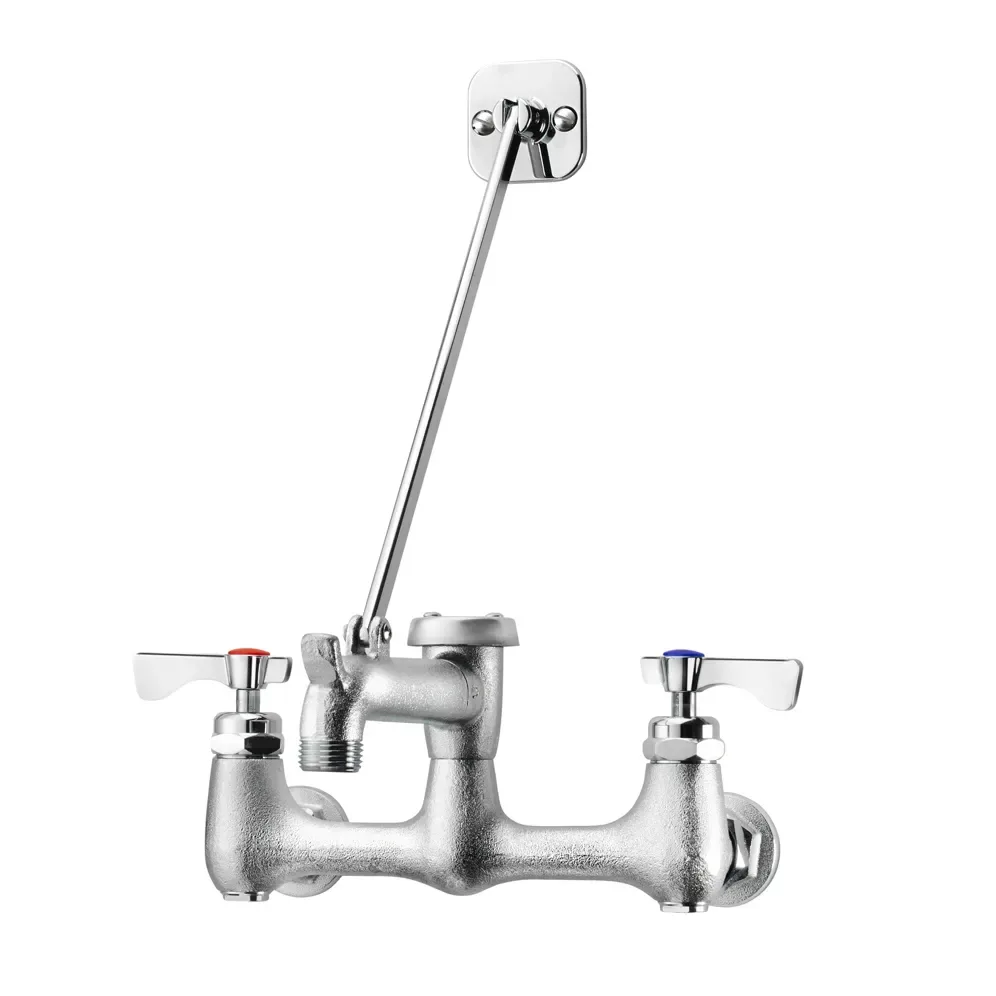 Krowne 16‑127‑W Utility Sink Faucet – 6.5″ Cast Spout, Vacuum Breaker, 8″ Centers