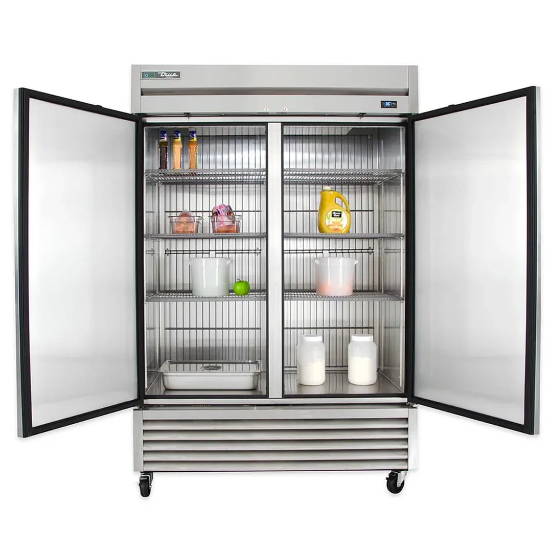 True T-49F-HC 54″ Two Section Reach-In Freezer w/ 2 Solid Doors, Stainless Steel Front Aluminum Sides 4