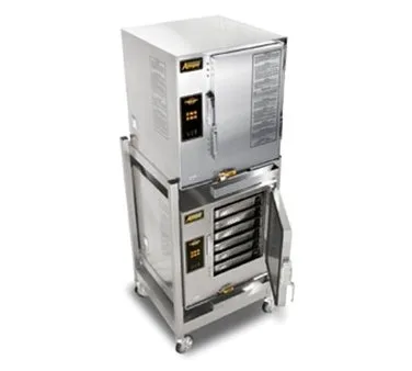 AccuTemp E62083E150 DBL Electric Convection Steamer w/ 2 Compartments, Boilerless, Floor