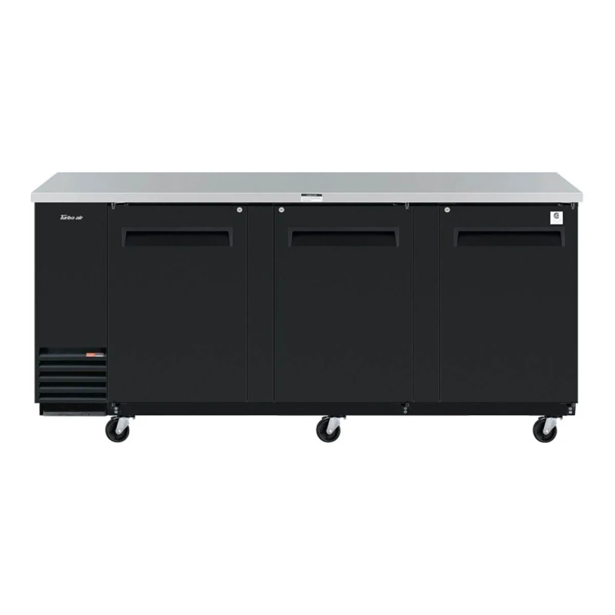 Turbo Air TBB-4SBD-N 90″ Three Section Back Bar Cooler with Solid Door, 36.47 cu. ft.
