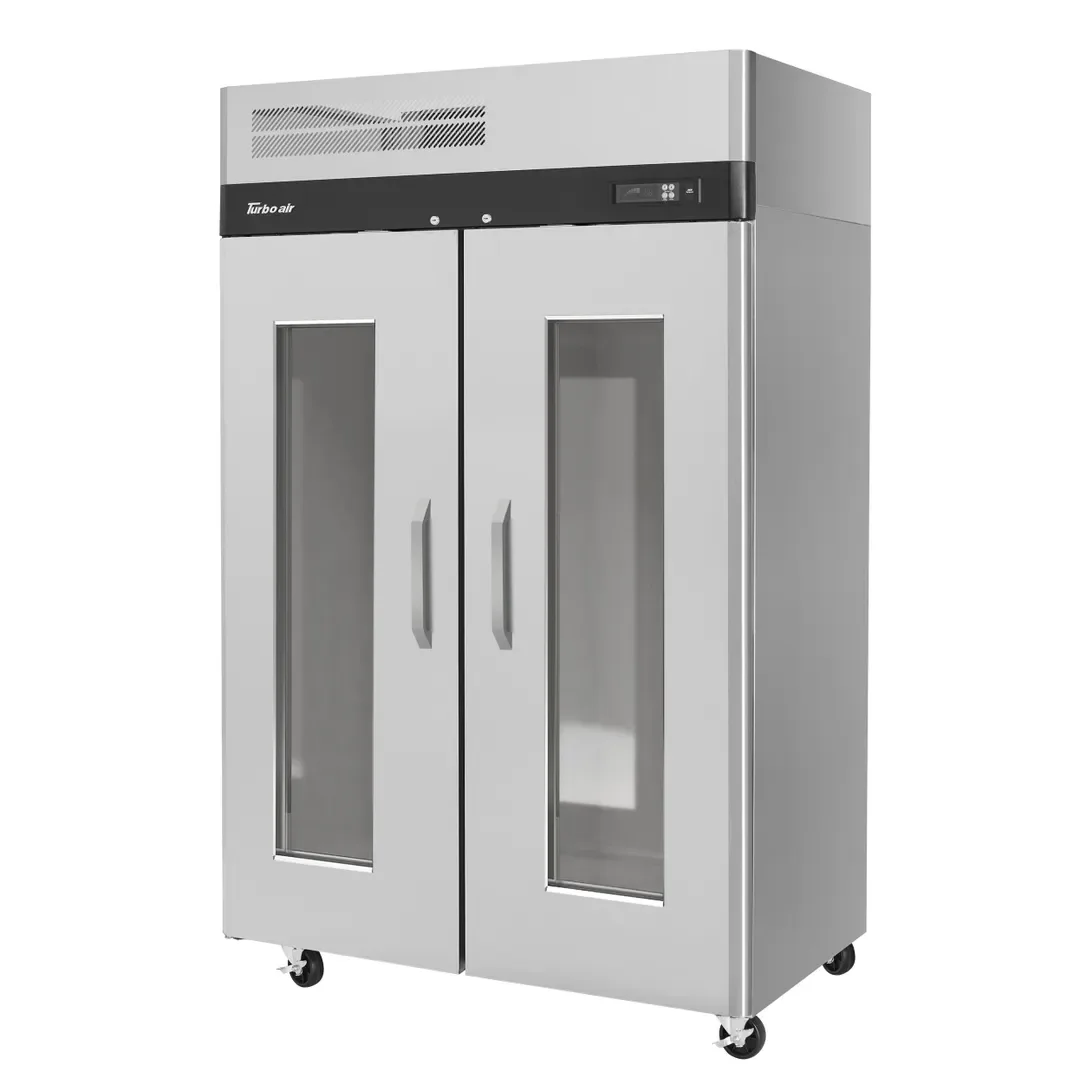Turbo Air M3R47-2-G-N 51″ Two Section Reach-In Refrigerator w/ 2 Glass Doors, Top Mount, Aluminum Interior, 42 cu. ft.