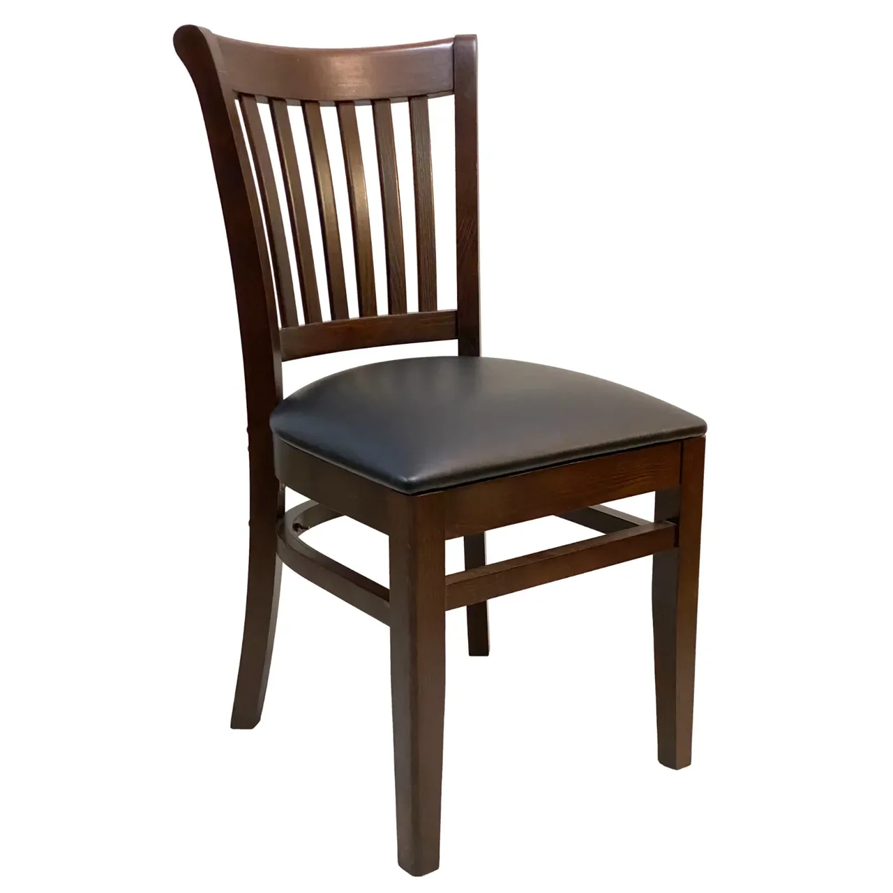 AAA Furniture Wholesale 422 BVS Indoor Side Chair with 5-Slat Back and Upholstered Seat, Black (Quick Ship)
