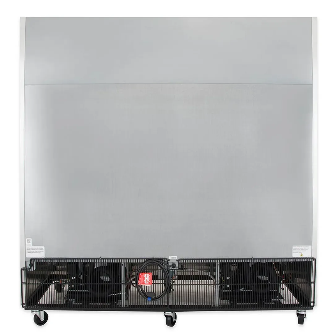 True T-72F-HC 78″ Three Section Reach-In Freezer w/ 3 Solid Doors, Stainless Steel Front Aluminum Sides, 115 V. 6