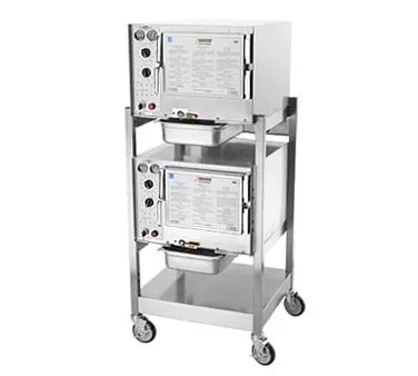 AccuTemp S32083D100 DBL Electric Convection Steamer w/ 2 Compartments, Boilerless, Floor