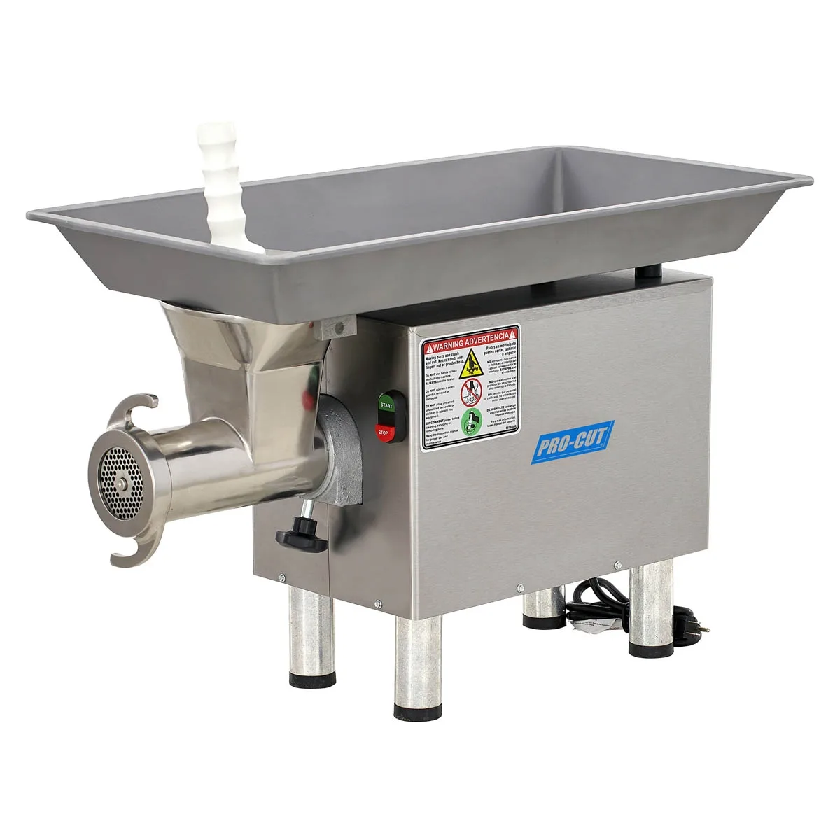 Pro-Cut KG-22W-XP-SS Bench Model Electric Meat Grinder, #22 Hub, 220 Volt, 2 Hp