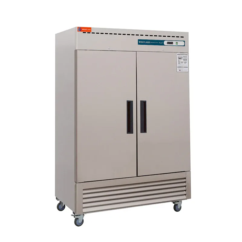 Commercial Reach in 2 Door Fridge, 49 Cu.ft Stainless Steel Reach in Upright Fan Cooling Refrigerator