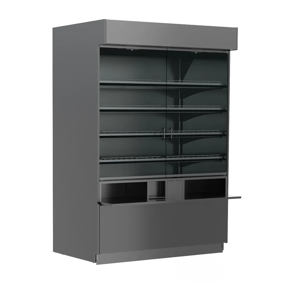 Structural Concepts PC5682 58″ Self Service Bakery Case w/ Straight Glass – (5) Levels, Non Refrigerated