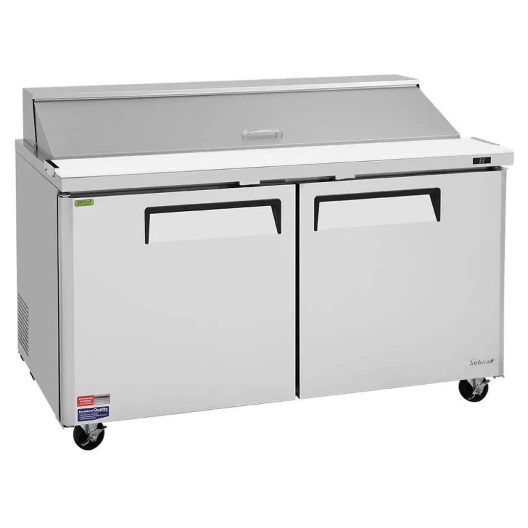 Turbo Air MST-60-N 60″ Two Section Sandwich / Salad Prep Table w/ 2 Doors, 16 Pans 4