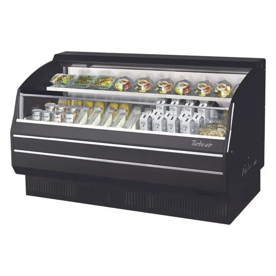 Turbo Air TOM-60LB-SP(-A)-N 63″ Horizontal Open Air Merchandiser in Black, Self-Contained, 1 Shelf, 12.3 cu. ft.