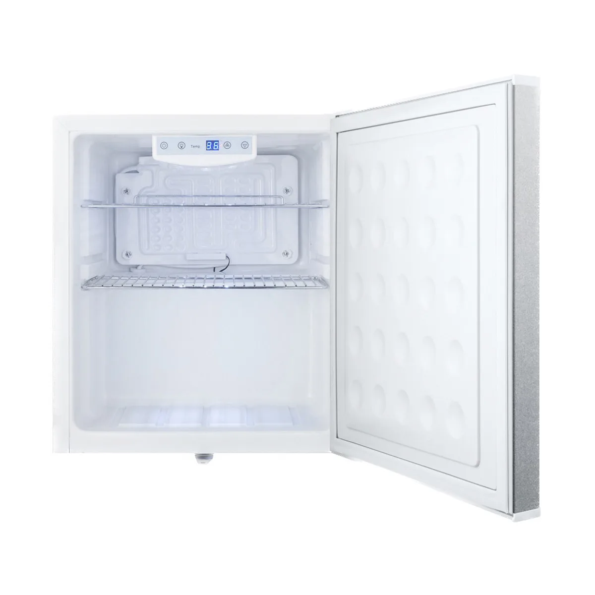 Summit FFAR25L7BISS 17" Built-in Compact Refrigerator in White, Stainless Steel Door, 1.7 cu.ft