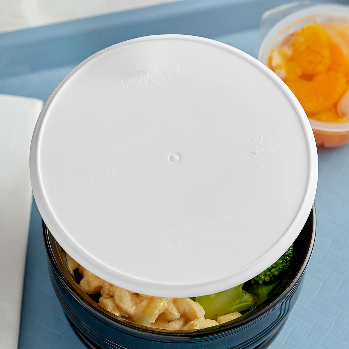 Cambro CLRSB16148 CamLid Lid, Fits Shoreline/Harbor 16 oz White Bowl, NSF, Made in USA - 240/Case