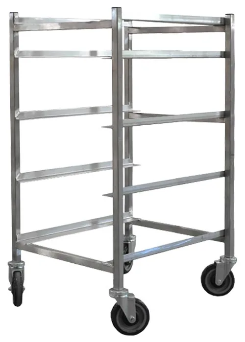 Omcan USA 31755 Stainless Steel Mobile Full Size Universal Pan Rack w/ (5) 18" x 26" Pan Capacity
