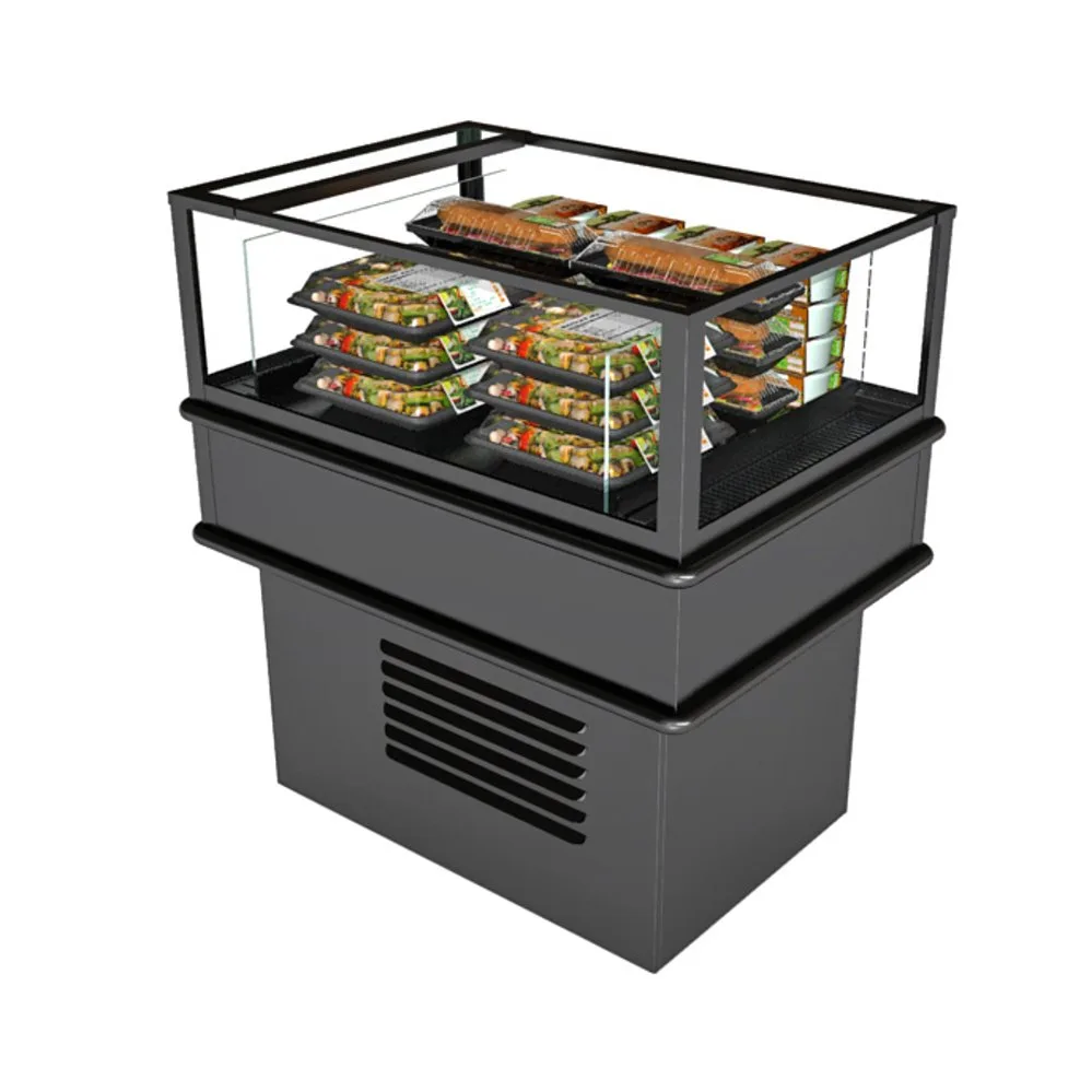 Structural Concepts MI33R 38" Self-Service Mobile Island Open Air Merchandiser, Self-Contained, Deck Only