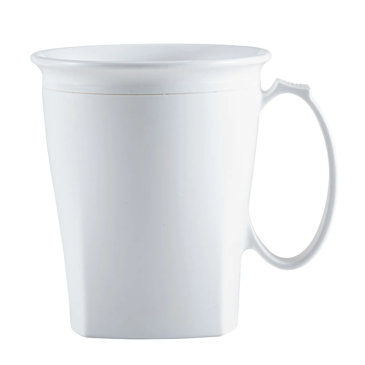 Cambro MDSHM8148 Harbor Mug, 8 oz, 4½" Dia x 4" H, White Polypropylene, Dishwasher Safe