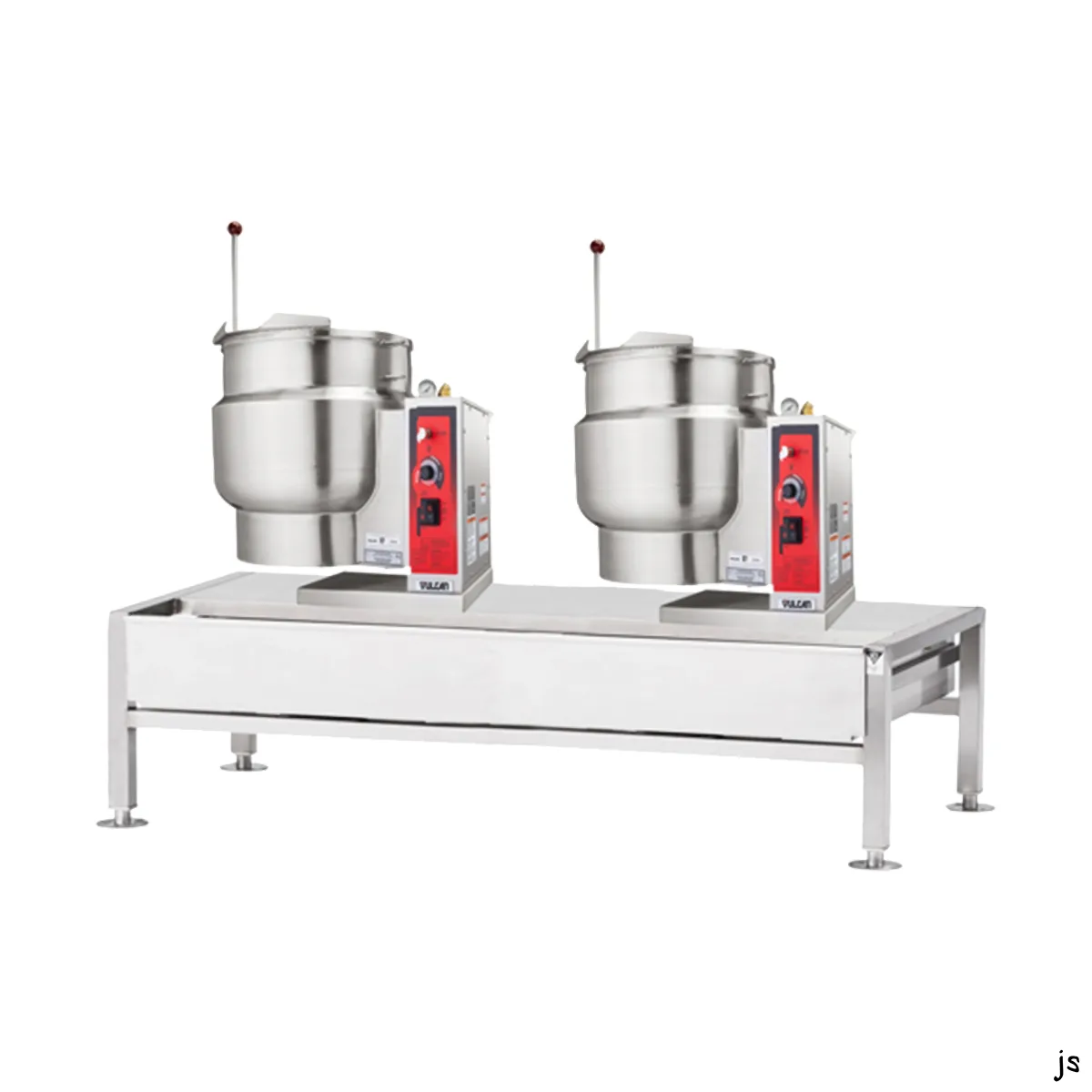 Vulcan VEKT64/1212 24 Gallon Floor Stationary 2/3 Steam Jacketed Electric Kettle Assembly, 64" Stand