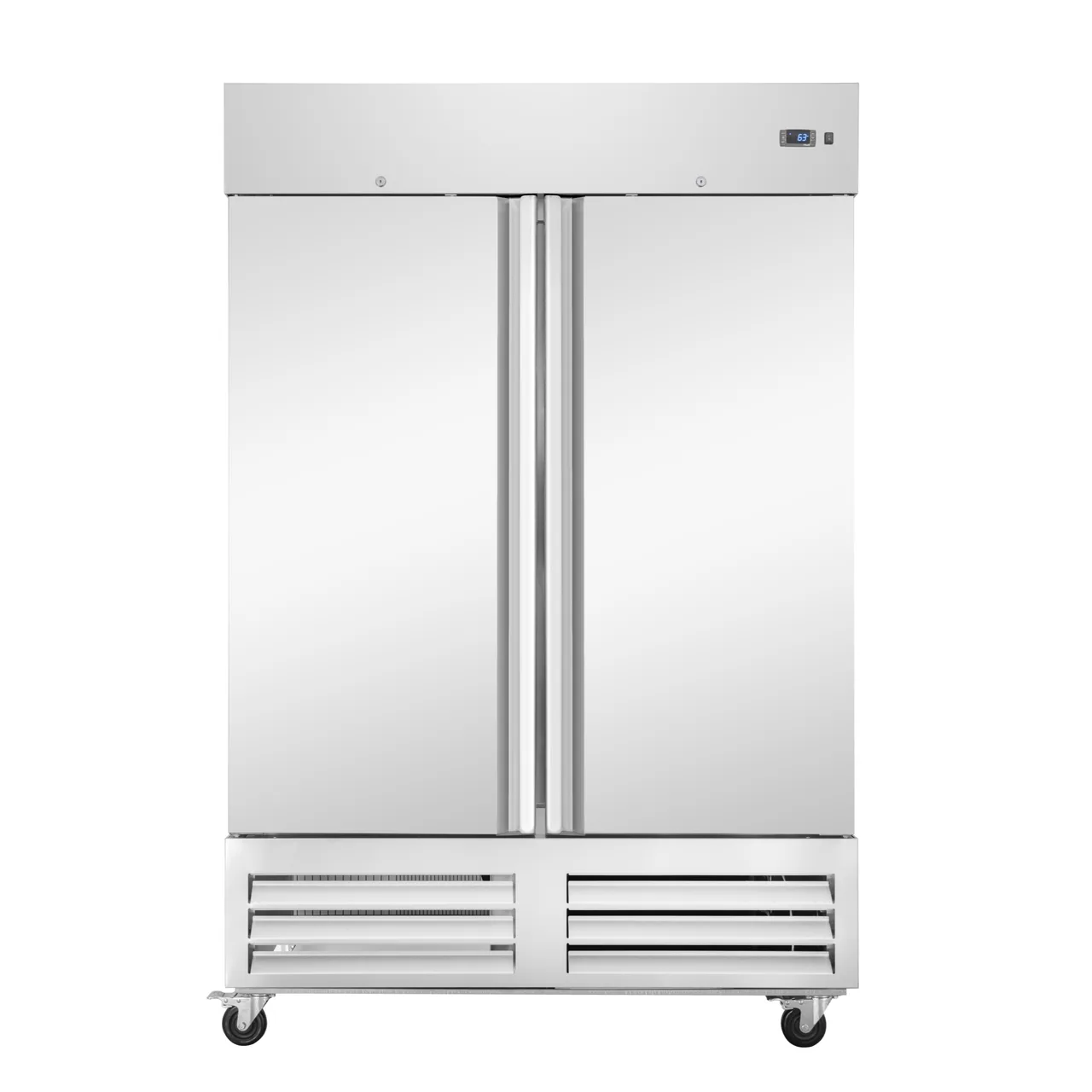 Koolmore KM-RIC-2DSS 2-Solid Door Convertible Refrigerator Freezer, Bottom Mounted, 49 cu. ft., Stainless Steel