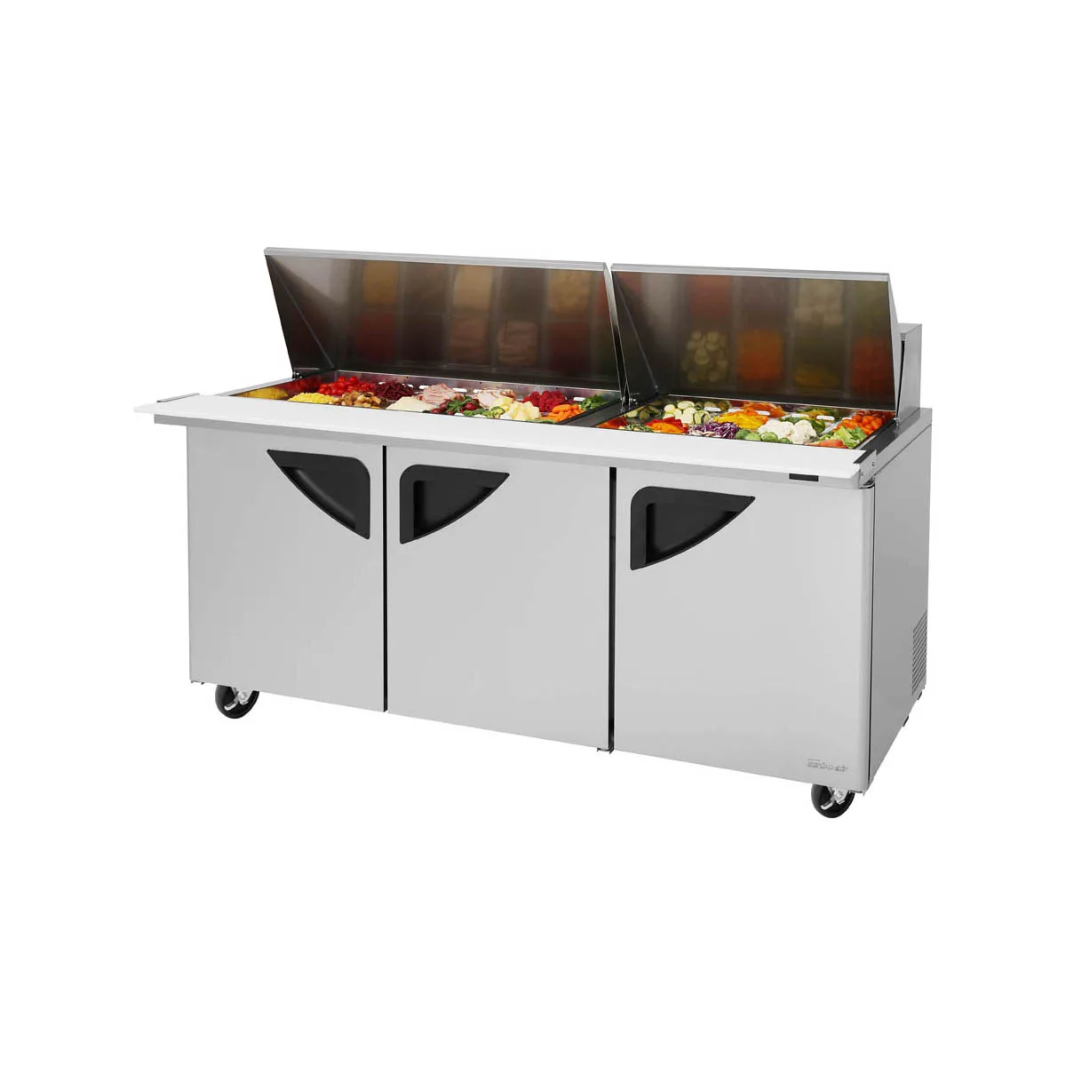 Turbo Air TST-72SD-30-N 72" Mega Top Sandwich/Salad Prep Table w/ 3 Doors, 30 Pans
