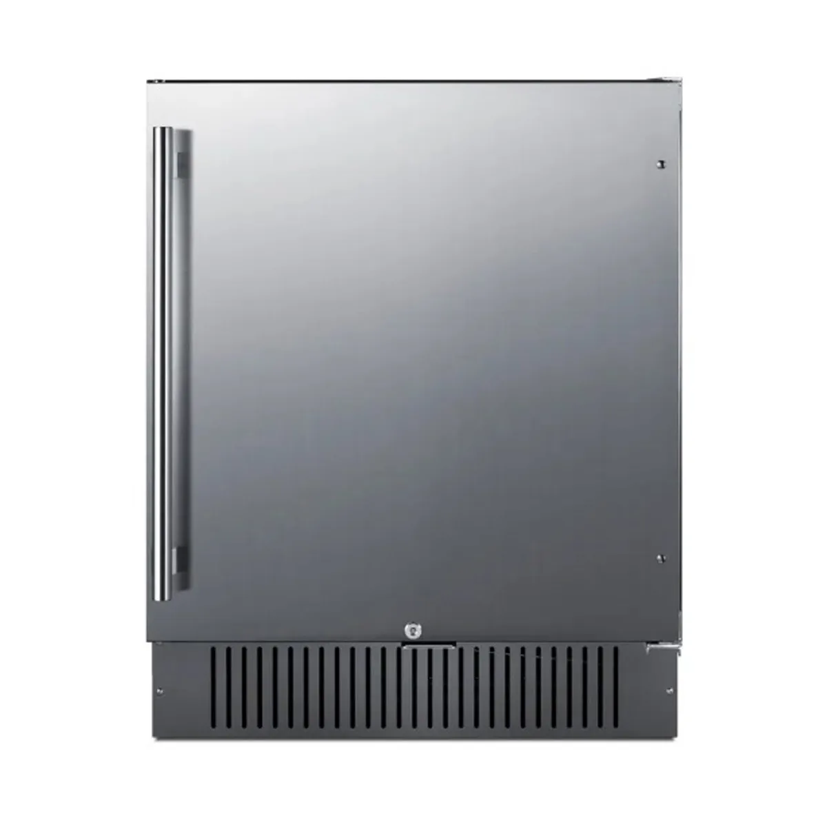 Summit FF27BSS 27" Built-in Undercounter Refrigerator in Black, Stainless Steel Door, 5 cu. ft.