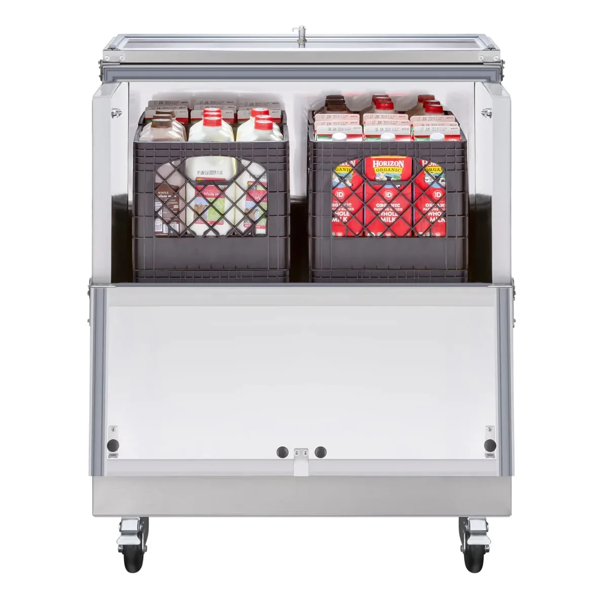 Maxx Cold MXMC34HC 34" Single Sided Milk Cooler, Cold Wall, 8 Crates Capacity