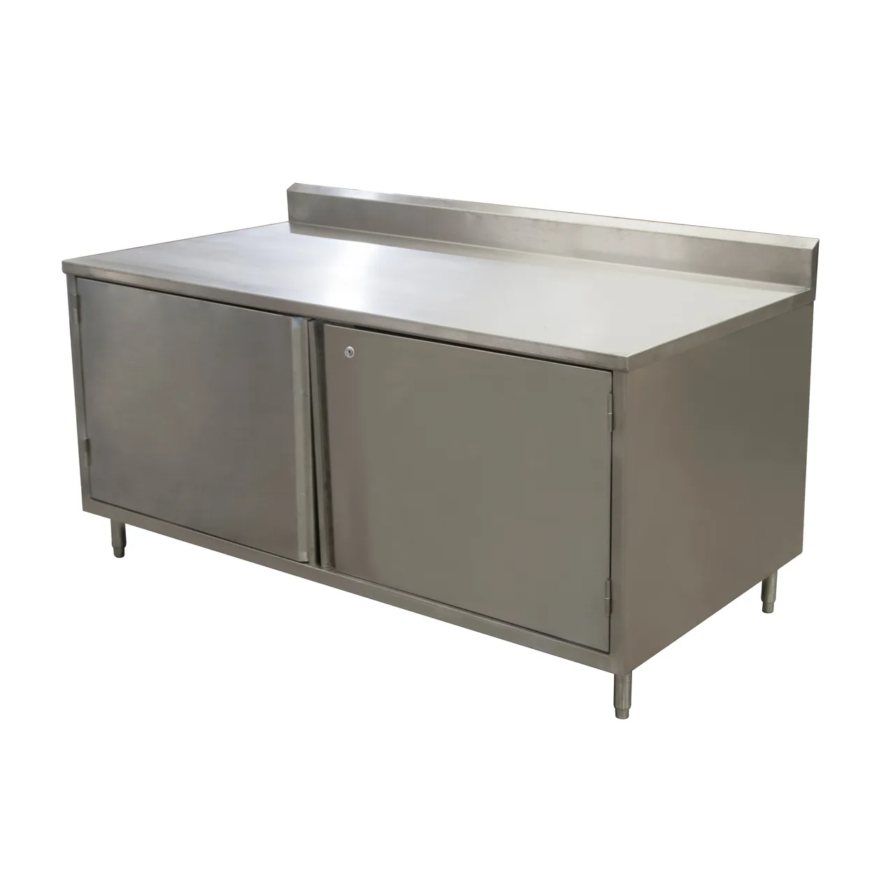 BK Resources CSTR5-3672HL 72" Work Table, Cabinet Base with Hinged Doors & Locks