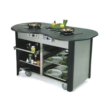 Lakeside 3070 Creation Station™ Mobile Cooking Cart - 60" x 32" x 35-3/4"