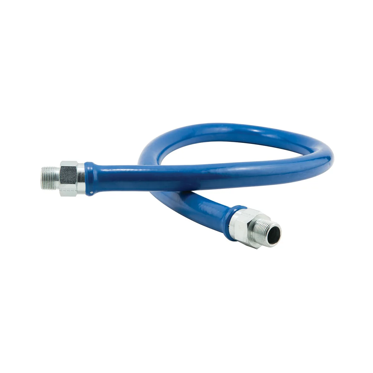 Dormont 1675BPV24BXFT 24" Blue Hose Food Truck Gas Connector Kit w/ (2) Elbows, 3/4" Diameter